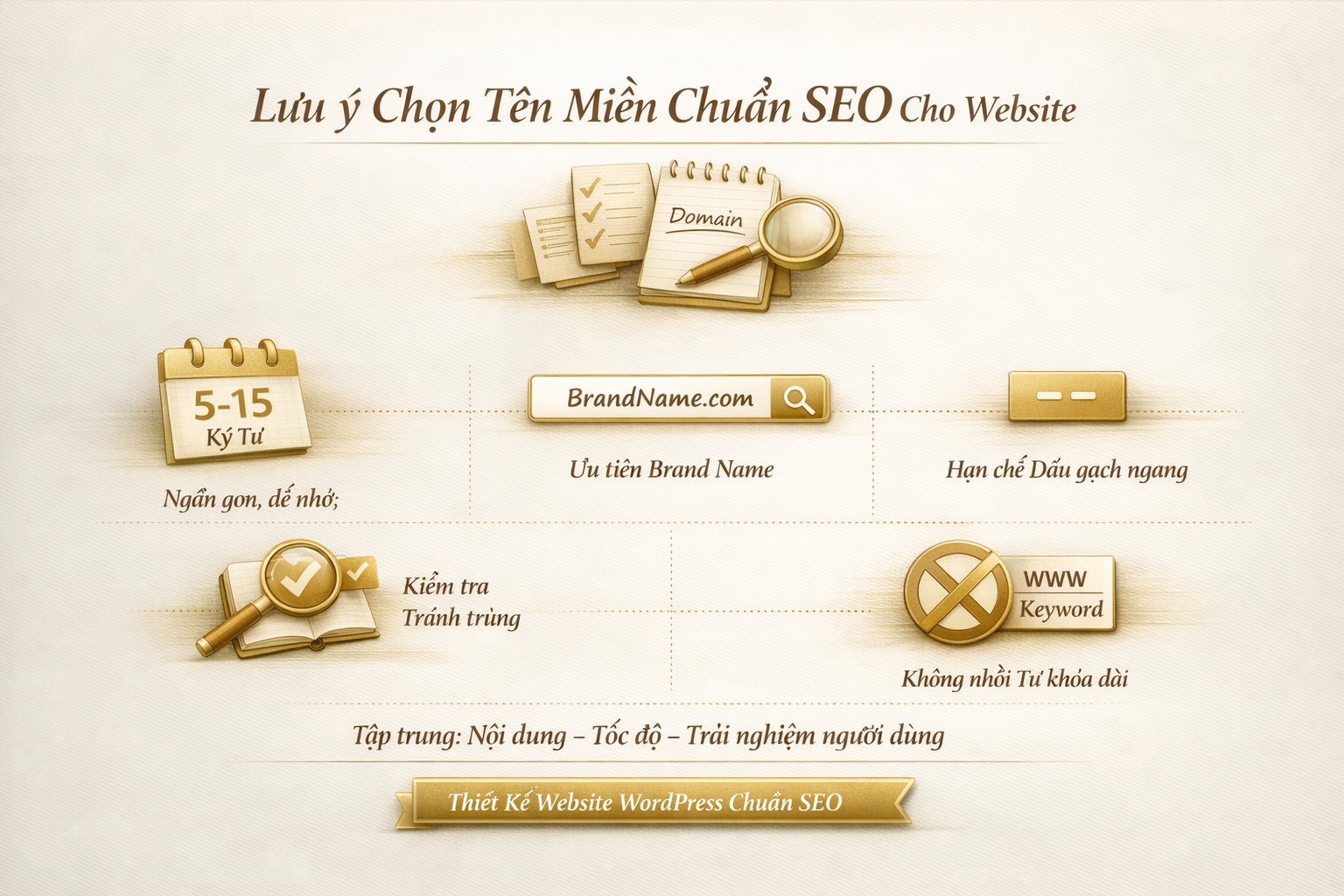 Lưu ý chọn tên miền chuẩn SEO cho website