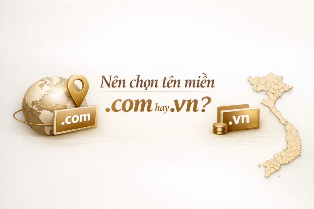 Nên chọn tên miền .com hay .vn? So sánh chi tiết & lời khuyên chuyên gia