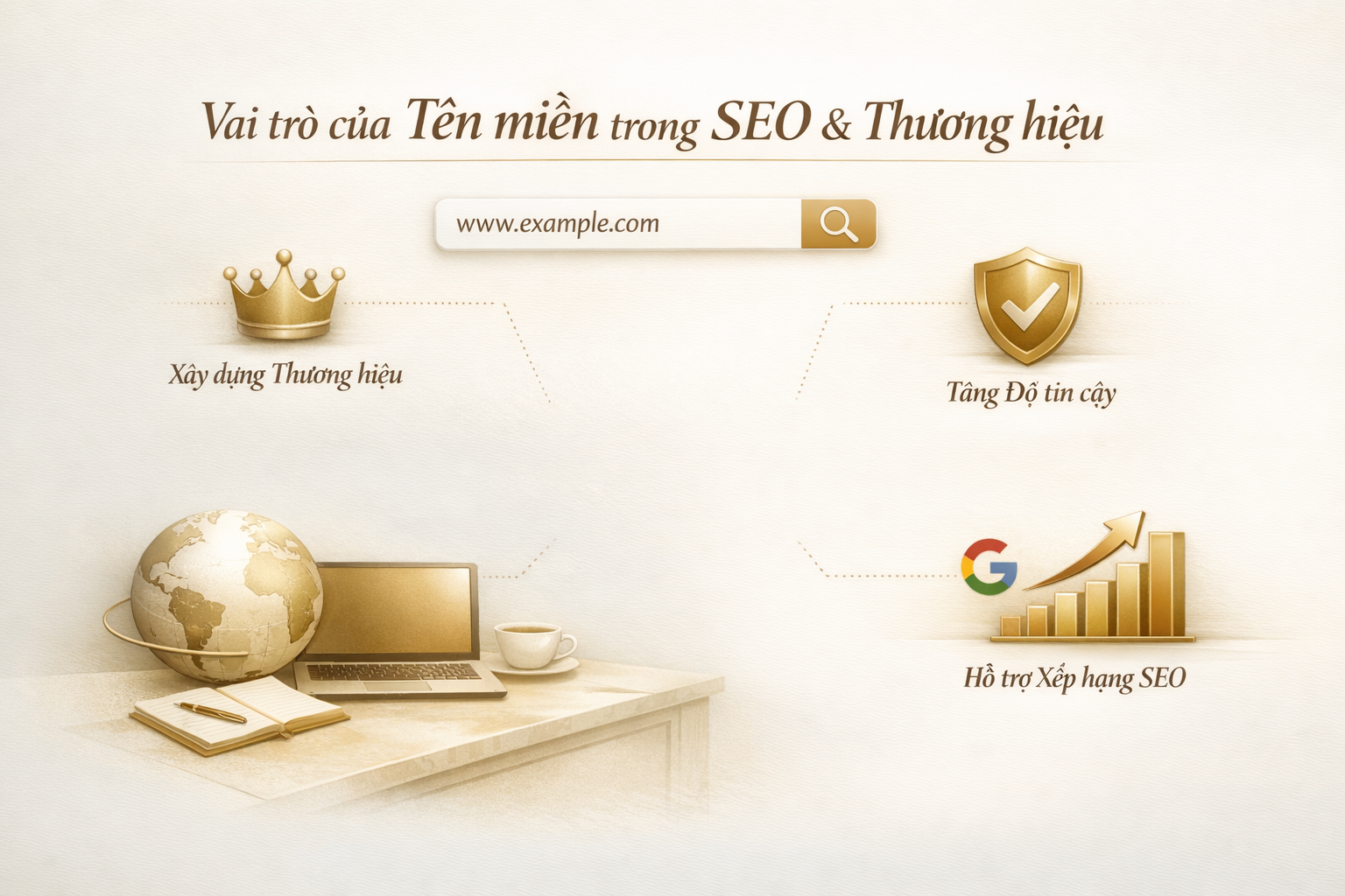 Vai trò của tên miền trong SEO và thương hiệu website