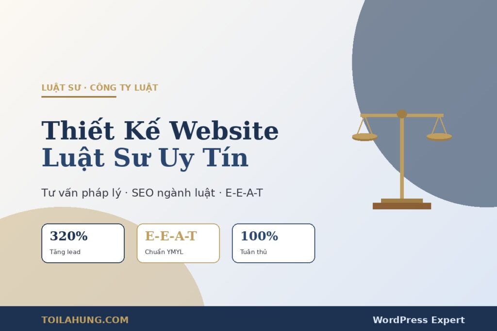 Thiết kế website luật sư công ty luật chuẩn E-E-A-T YMYL