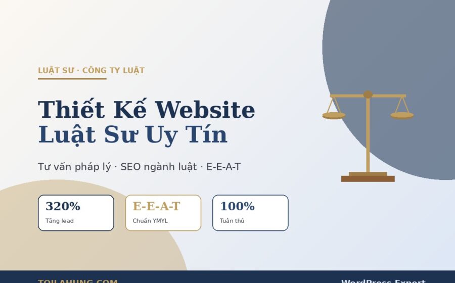 Thiết kế website luật sư công ty luật chuẩn E-E-A-T YMYL
