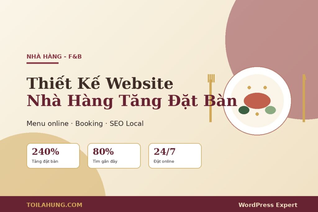 Thiết kế website nhà hàng chuyên nghiệp tăng đặt bàn
