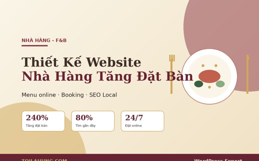 Thiết kế website nhà hàng chuyên nghiệp tăng đặt bàn
