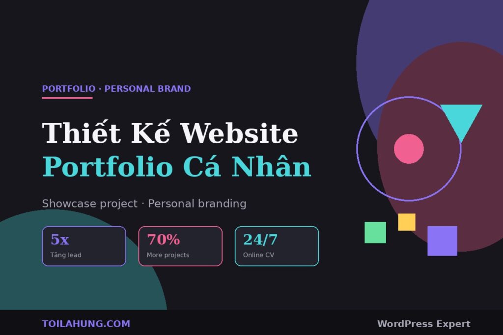 Thiết kế website portfolio cá nhân chuẩn SEO cho freelancer designer