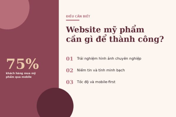 Yếu tố cần có trong website mỹ phẩm chuyên nghiệp