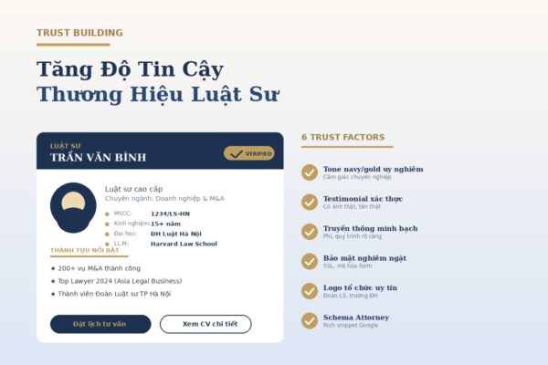 Mockup profile luật sư Trần Văn Bình verified 6 trust factors