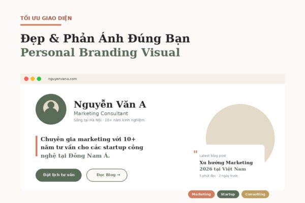 Mockup website cá nhân Marketing Consultant Nguyễn Văn A