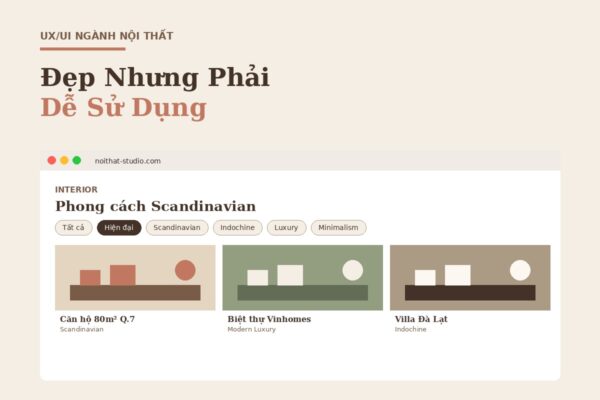 Thiết kế UX UI website nội thất chuyên nghiệp