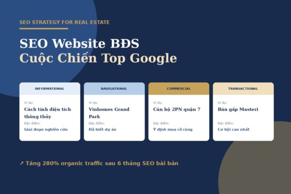 4 nhóm từ khóa SEO website bất động sản