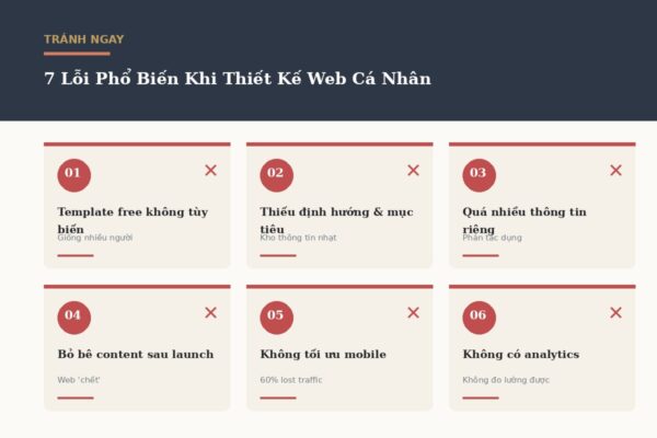6 lỗi phổ biến khi thiết kế website cá nhân