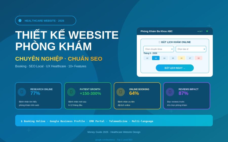 thiết kế website phòng khám chuẩn SEO 2026