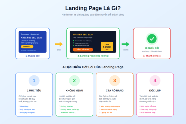 Landing page là gì hành trình từ quảng cáo đến chuyển đổi khách hàng