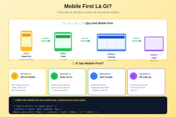 Mobile first design quy trình thiết kế từ mobile lên desktop