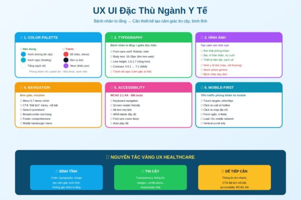 UX UI healthcare website thiết kế đặc thù y tế