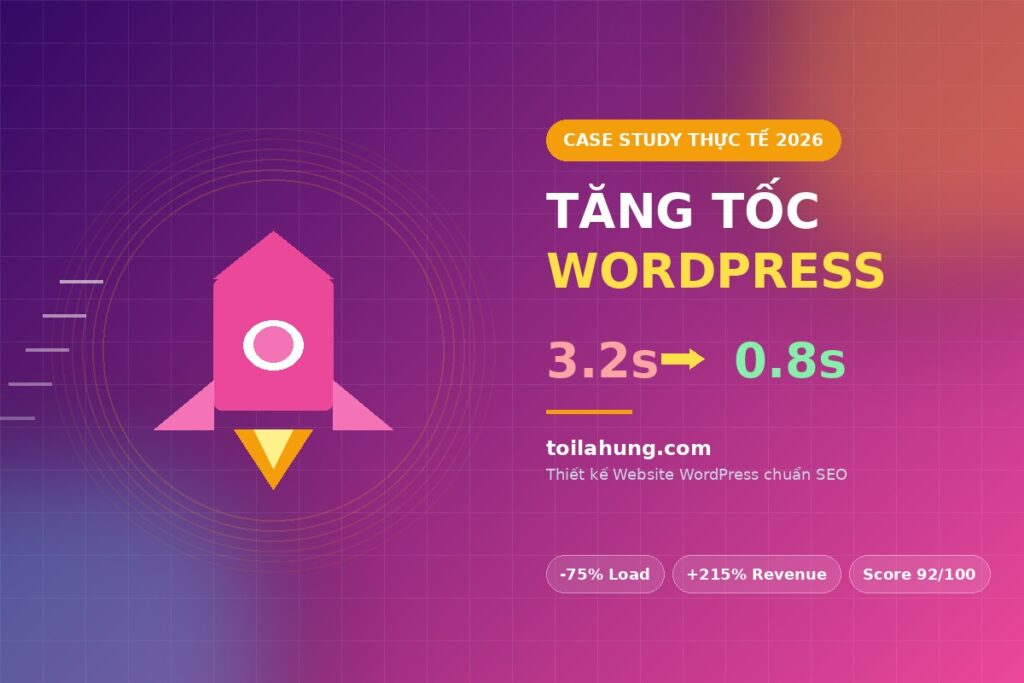 Case study tăng tốc website WordPress từ 3s xuống dưới 1s