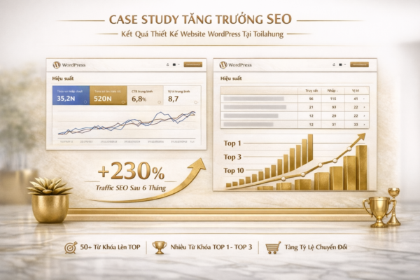 case study thiết kế website wordpress tăng trưởng seo tại toilahung