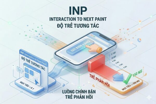 Chỉ số INP đo lường độ trễ của tương tác cho đến khi trang phản hồi