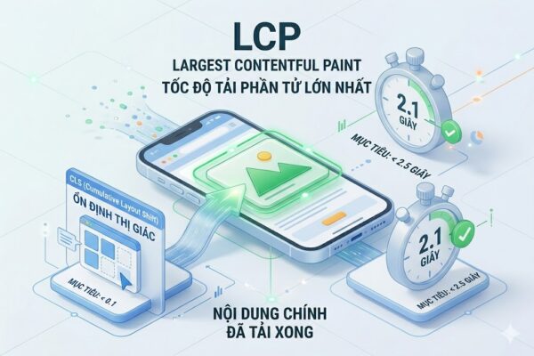 Chỉ số LCP đo lường tốc độ tải phần tử lớn nhất trên trang web