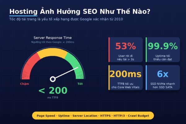 Hosting ảnh hưởng SEO như thế nào - Core Web Vitals và tốc độ tải trang