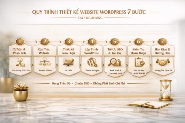quy trình thiết kế website wordpress 7 bước tại toilahung