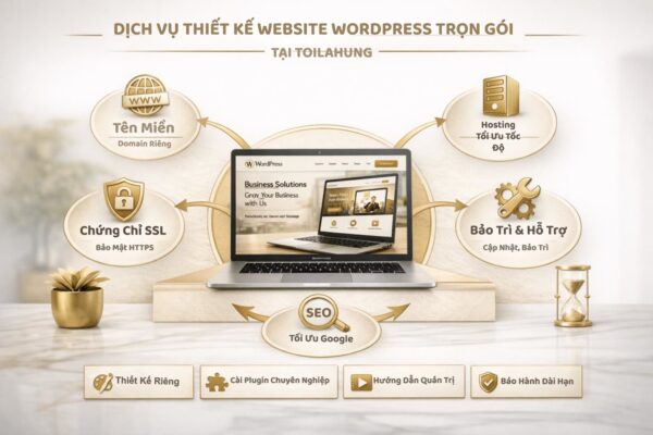 thiết kế website wordpress trọn gói bao gồm domain hosting ssl seo bảo trì