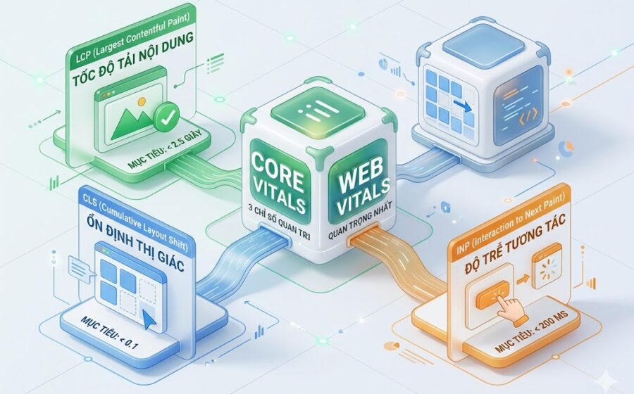 Core Web Vitals là gì? 3 chỉ số quan trọng nhất: LCP, CLS và INP