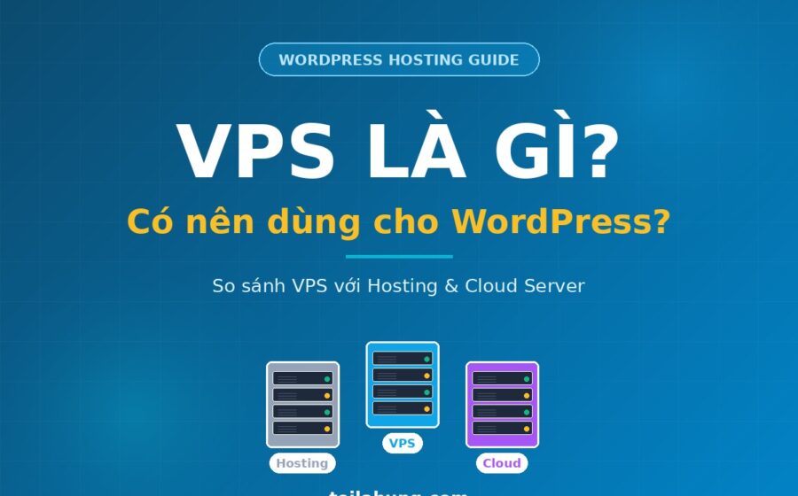 VPS là gì - khái niệm và so sánh hosting, cloud server cho WordPress