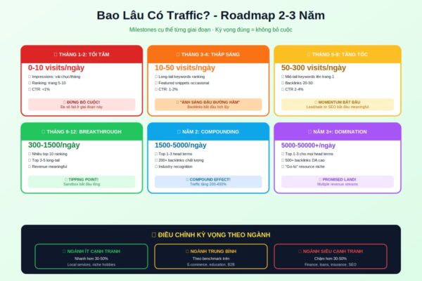 bao lâu có traffic seo website mới roadmap