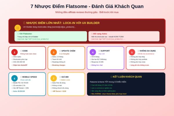 nhược điểm flatsome lock-in ux builder