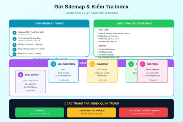 gửi sitemap kiểm tra index website