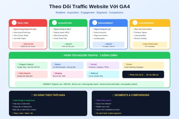 theo dõi traffic website ga4 reports acquisition