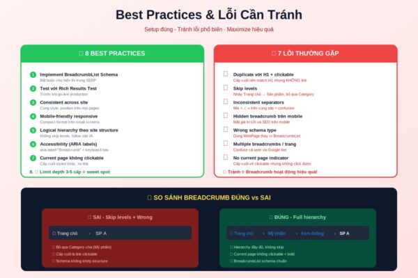 best practices lỗi breadcrumb cần tránh