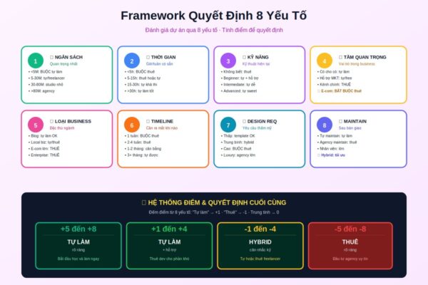 framework quyết định 8 yếu tố thuê tự làm