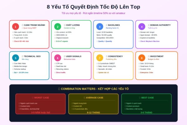 yếu tố ảnh hưởng seo website mới ranking